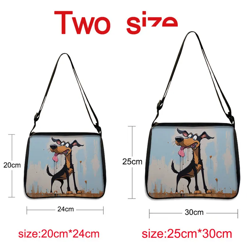 Cute Animal Cat Dog Highland Cow Print Shoulder Bag Women Handbags Ladies Crossbody Bag Casual Clutch Messenger Bag