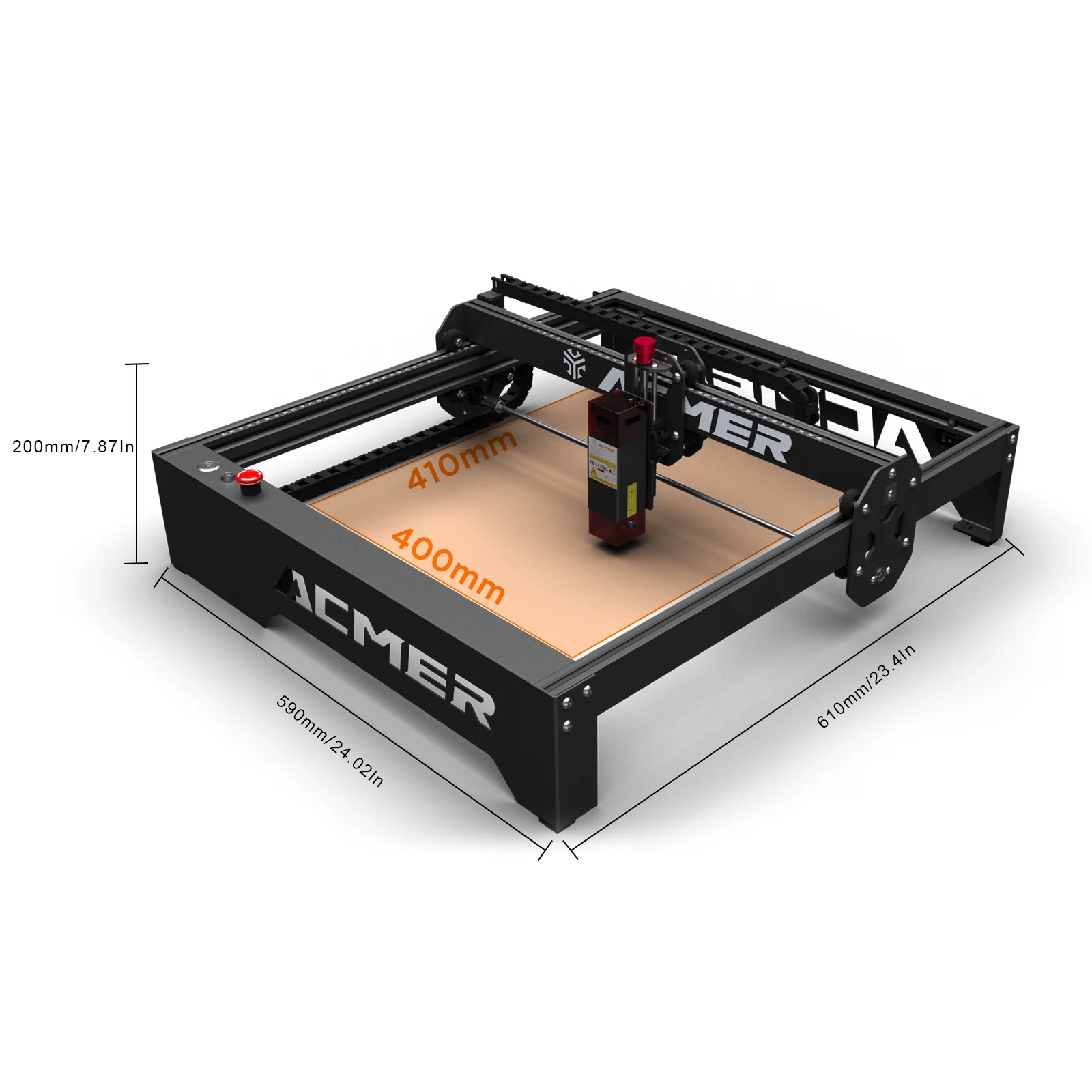 ACMER P1 10W Powerful Laser Engraving Machine Wood And Metal Laser Engraving And Cutting Machine With Wifi Control Size 40*41Cm