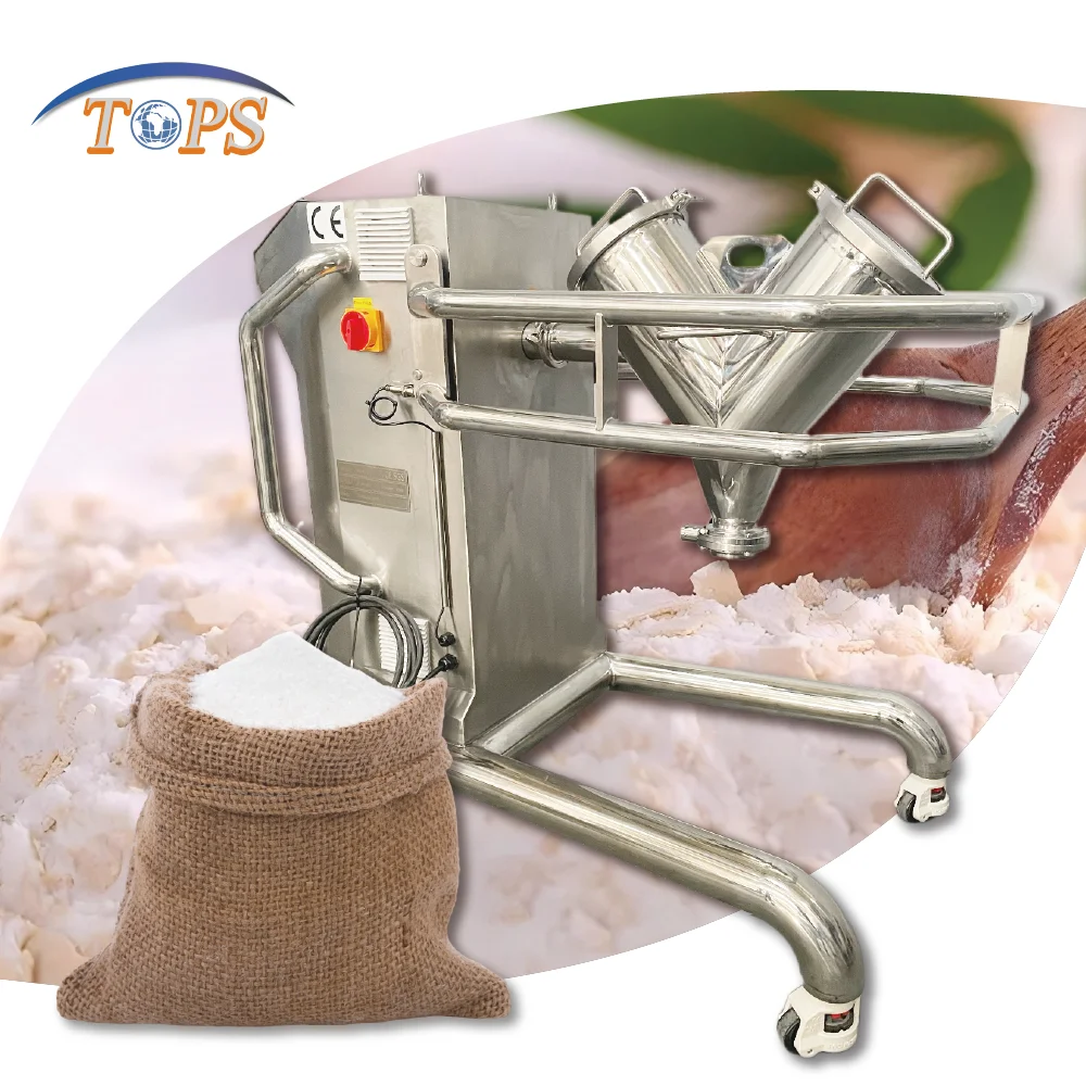 Automation 20L Stainless Steel V-Blender With Motor Pump For Efficient Mixing Barley Wheat Coconut Flour Sugar Detergent Powder