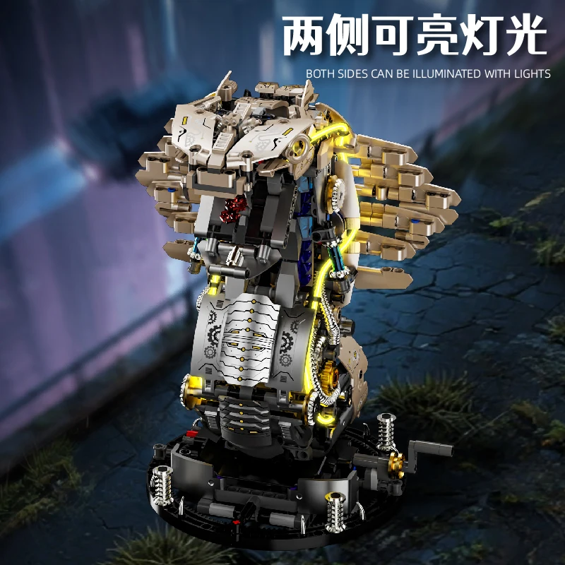 Kit de blocs de construction King Cobra, machines techniques MOC, briques à Reptiles sauvages, modèle d'assemblage, ensembles de bricolage, jouet pour enfants, cadeaux, 1186 pièces