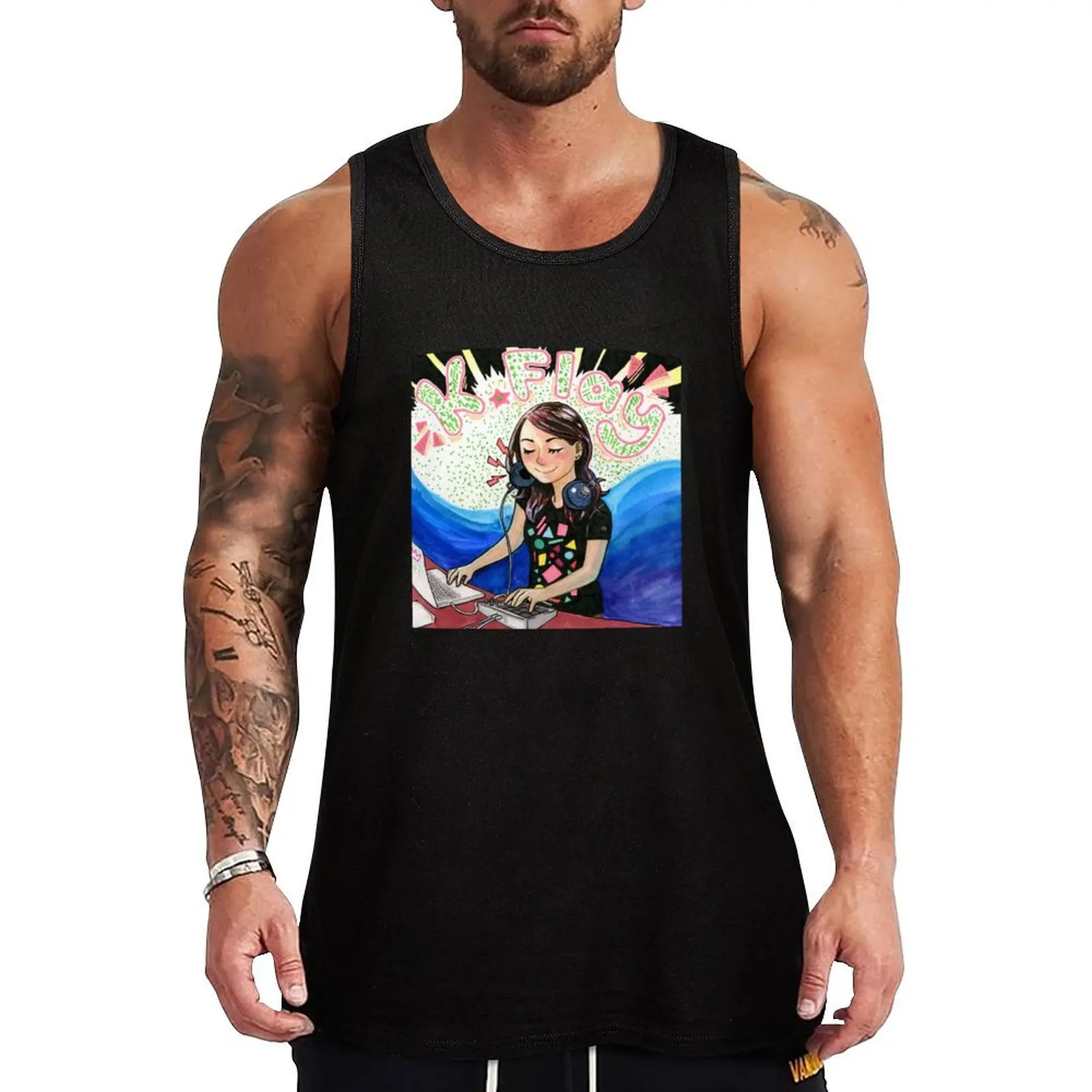 K Flay Art Tank Top vests for men Men's fitness t-shirt