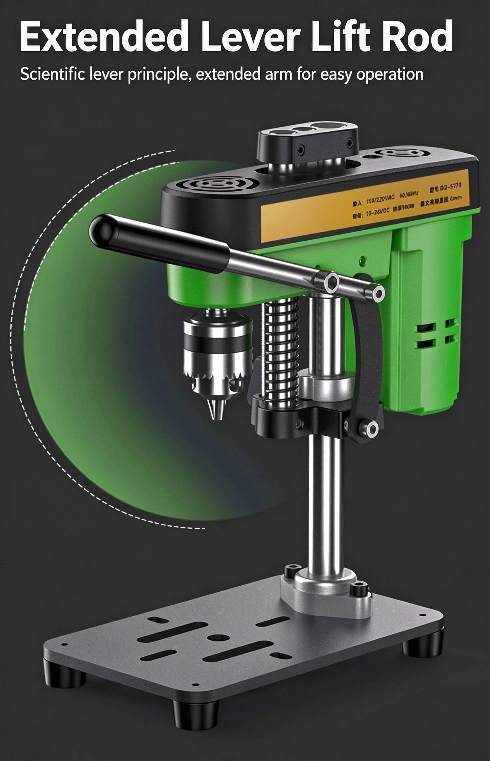 Mini Bench Drill Press 110V 7-Speed Electric Drilling Machine Compact Portable Copper Motor Drill for Home DIY Jewelry Craft