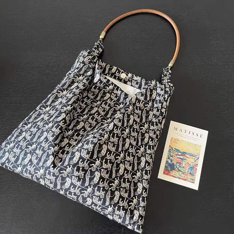 

Unique Design Canvas Bag Women High-End Feelings Single Shoulder Original Commuter Versatile Retro Outfit