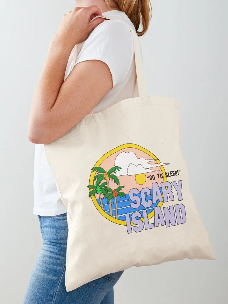 

Greetings From Scary Island - The Peach Fuzz Tote Bag reusable shopping bag canvas canvas screen