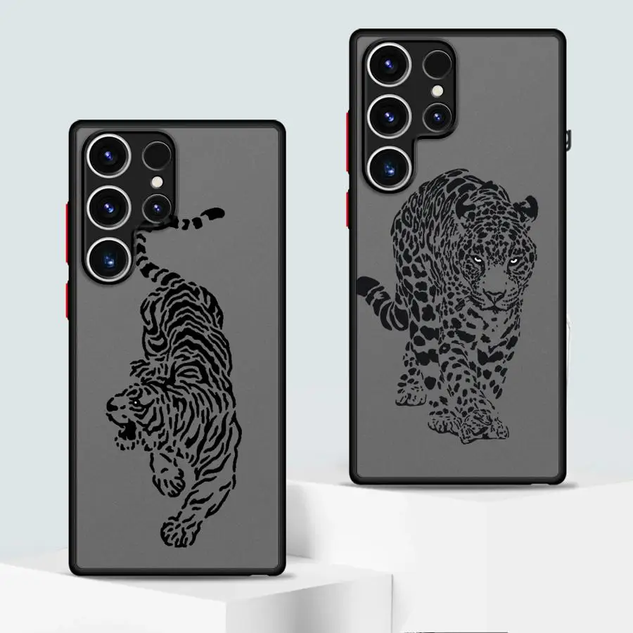 Case for Samsung Galaxy S26 S20 FE S25 Ultra S21 S24 Plus S22 Note 20 Ultra 10+ S23 FE Funda Back Phone Cover Cartoon Cool Tiger