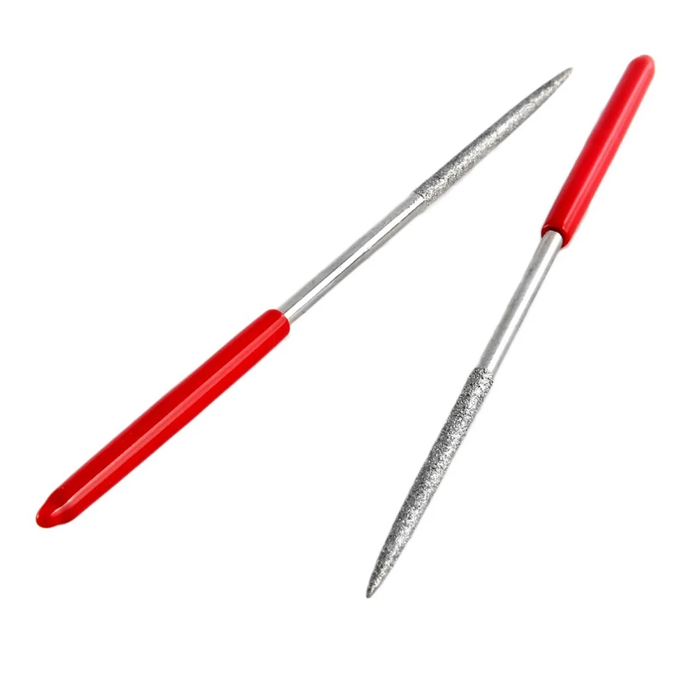 2pcs Mini Needle File 3x140mm Round Diamond Needle File DIY Wood Rasp File For Needle Jewelry Polishing Carving Handy Tools