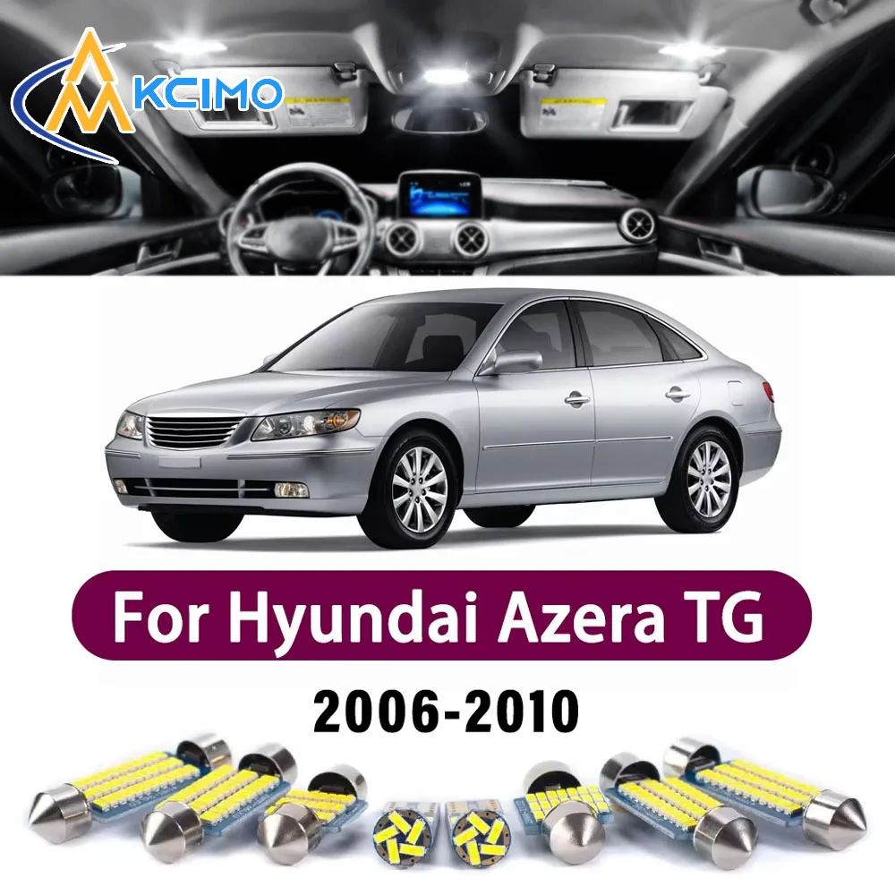 

High Lumen CANBUS Error Free LED Interior Light Kit For Hyundai Azera TG 2006-2010 Map Trunk Reading Dome Lamp Bulbs Set