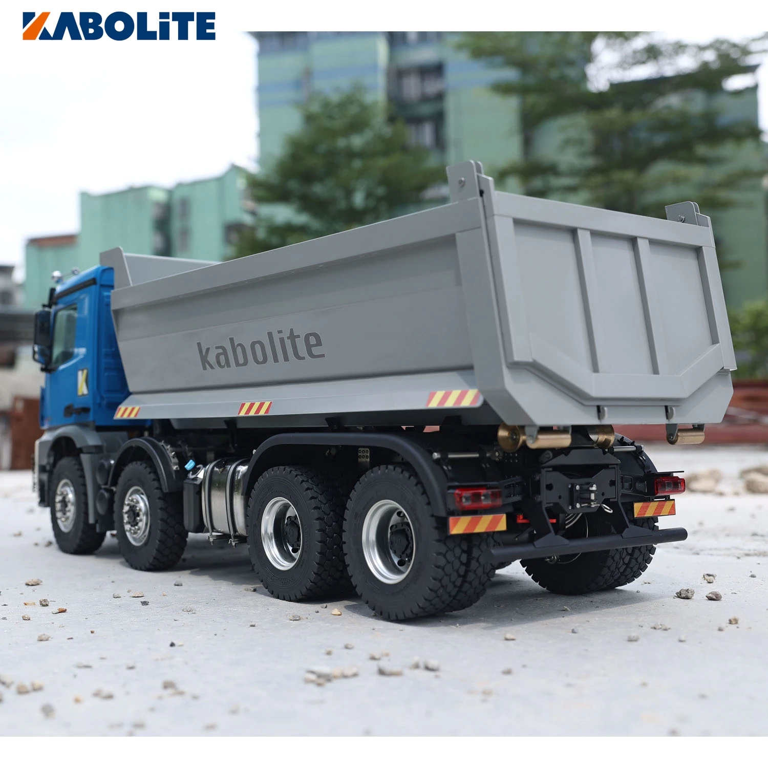 KABOLITE K3366 8X8 RC Metal Hydraulic Tipper U-bucket Full Dumper Car 1/14 Scale ST8 with Light Sound Remote Control Truck Toys