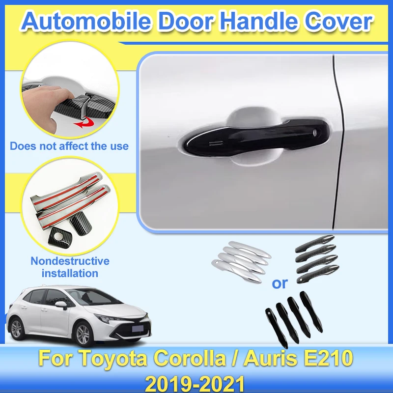 

For Toyota Corolla E210 Auris Allion 2019 2020 2021 Car Door Handle Cover Exterior Scratch Protective Covers Sticker Accessories