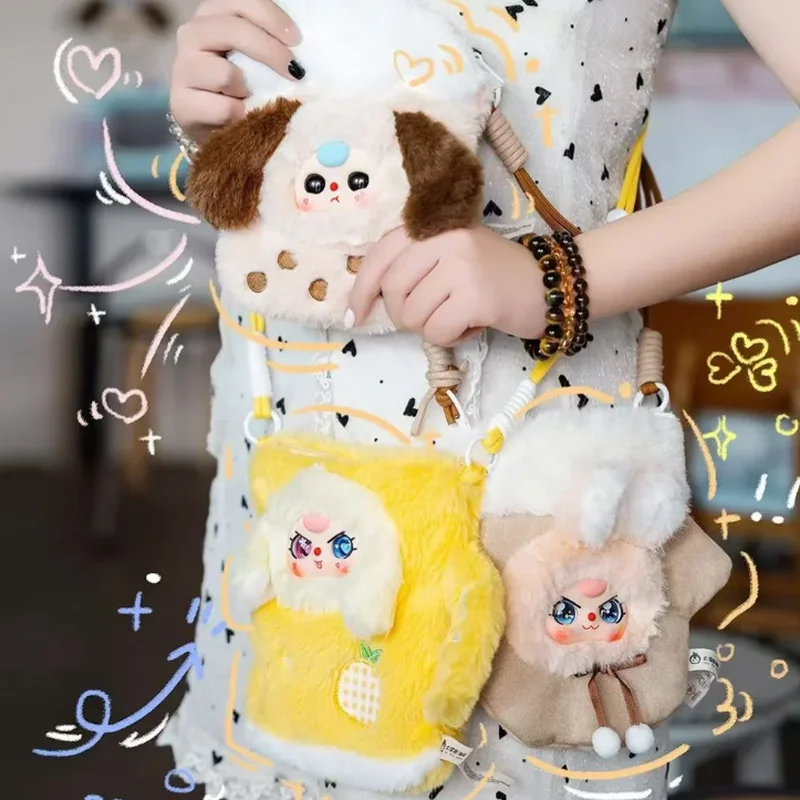 Nuevo bebé tres bolsas móviles caja ciega serie caja misteriosa de felpa Linda muñeca figuras de Anime colgante decorativo juguetes de regalo sorpresa para niñas