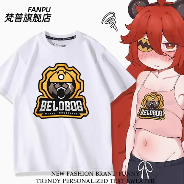 

Anime Zenless Zone Zero Koleda Belobog Short Sleeve T-shirt Summer Cosplay Costume Casual Student Loose Tops