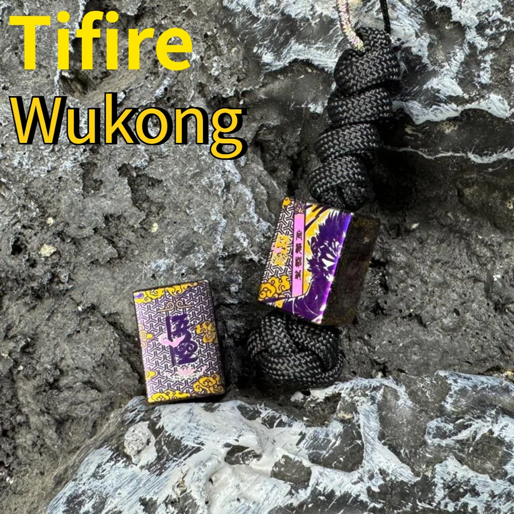tifire-edc-wukong-チタン合金-edc-パラコードペンダント-指先プッシュカードペンダント-ストレス解消おもちゃ