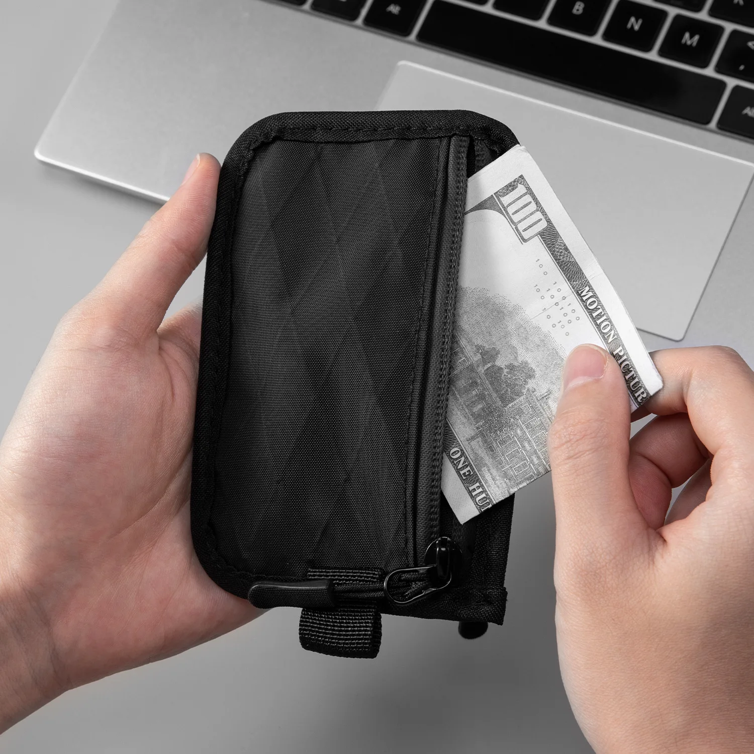 Ultralight X-Pac Wallet, RFID Multifunctional Slim Card Holder, Pocket Size Organizer for Men Women, Mini Coin Purse with Zipper
