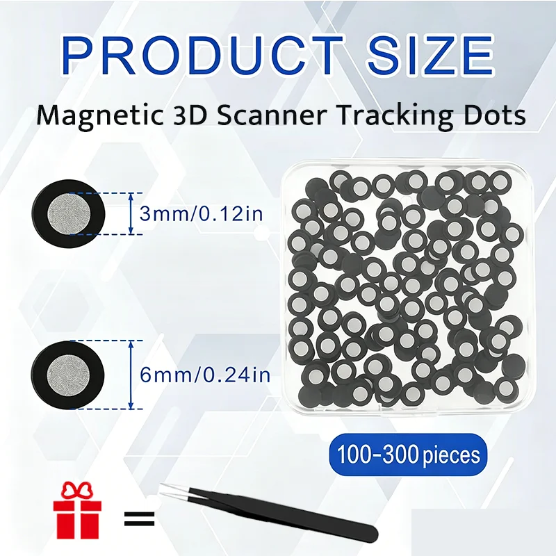 Inner 3.0 mm Outer 6mm 3D Magnetic Tracking Dot for Scanner Scanning Reference Point Marker for 3D Scanning