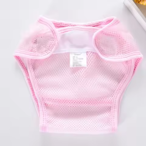 Baby Diaper Nappy Net Reusable Infant Newborn Soft Breathable Adjustable Grid Mesh Diaper Pants Cloth Covers Summer