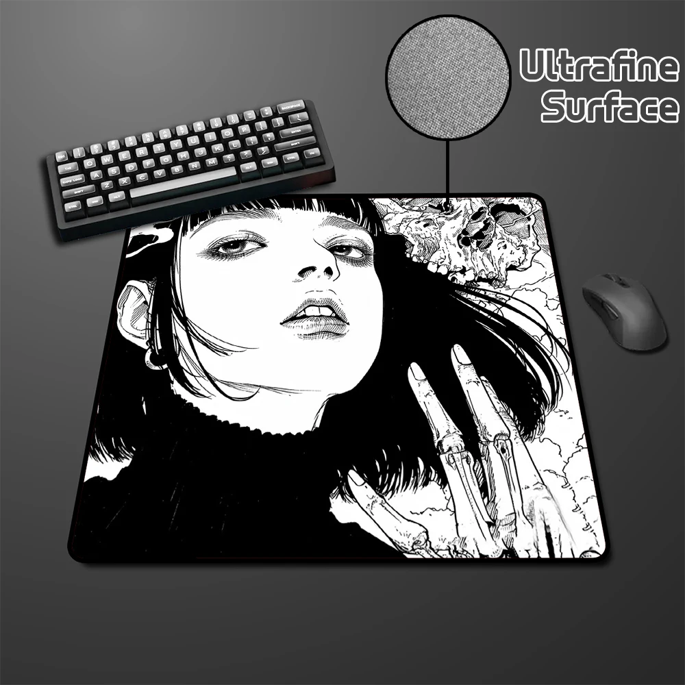 Gaming Mousepad 45x40CM Ultrafine Surface Mouse Mat Anime Girl High Elastic Non-slip Bottom Mouse Pad Game Professional Desk Mat