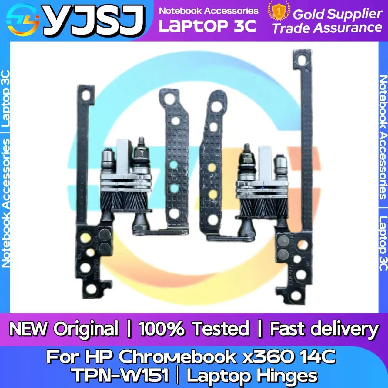 Bisagras Originales Nuevas para Portátil HP Chromebook x360 14C TPN-W151, Eje Giratorio Izquierdo y Derecho Integrado, Eje LCD