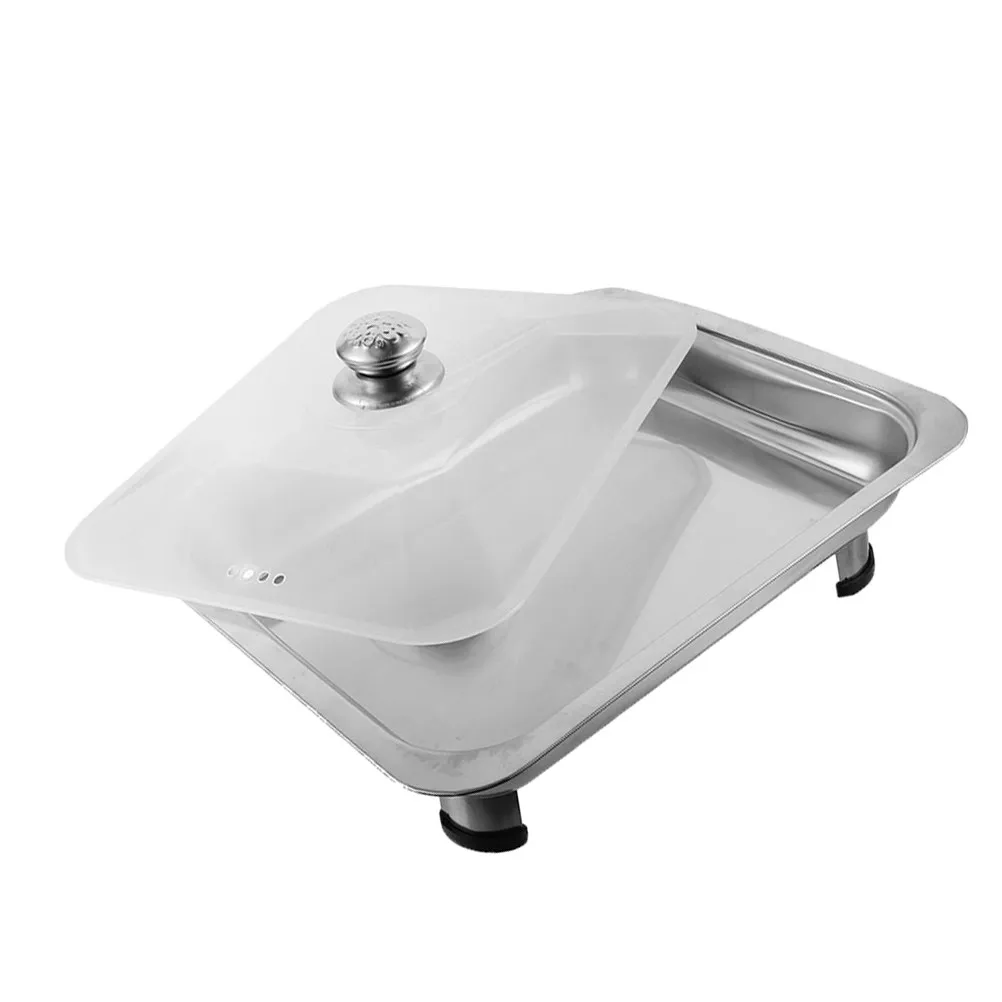 Stainless Steel Chafing Dish Rectangular Grill Pan 35x27cm for Fish Grilling Buffet Catering Outdoor Barbecue Hotel Restaurant