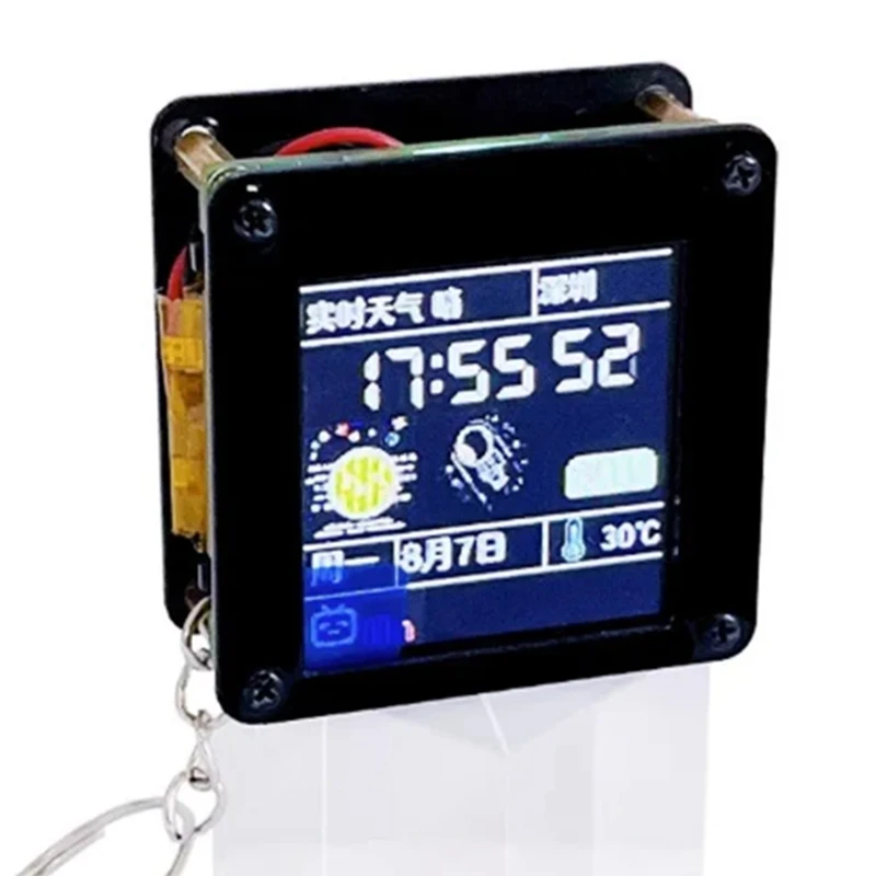 ESP32 C3 Portable Pendant 1.44 Inch LCD Display Carry-On Mini TV Lvgl Spaceman St7735 SPI Screen