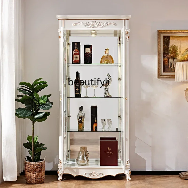 

LXЕвропейский стеклянный винный шкаф для украшения гостиной, французский боковой винный шкаф, новые стеныSSS