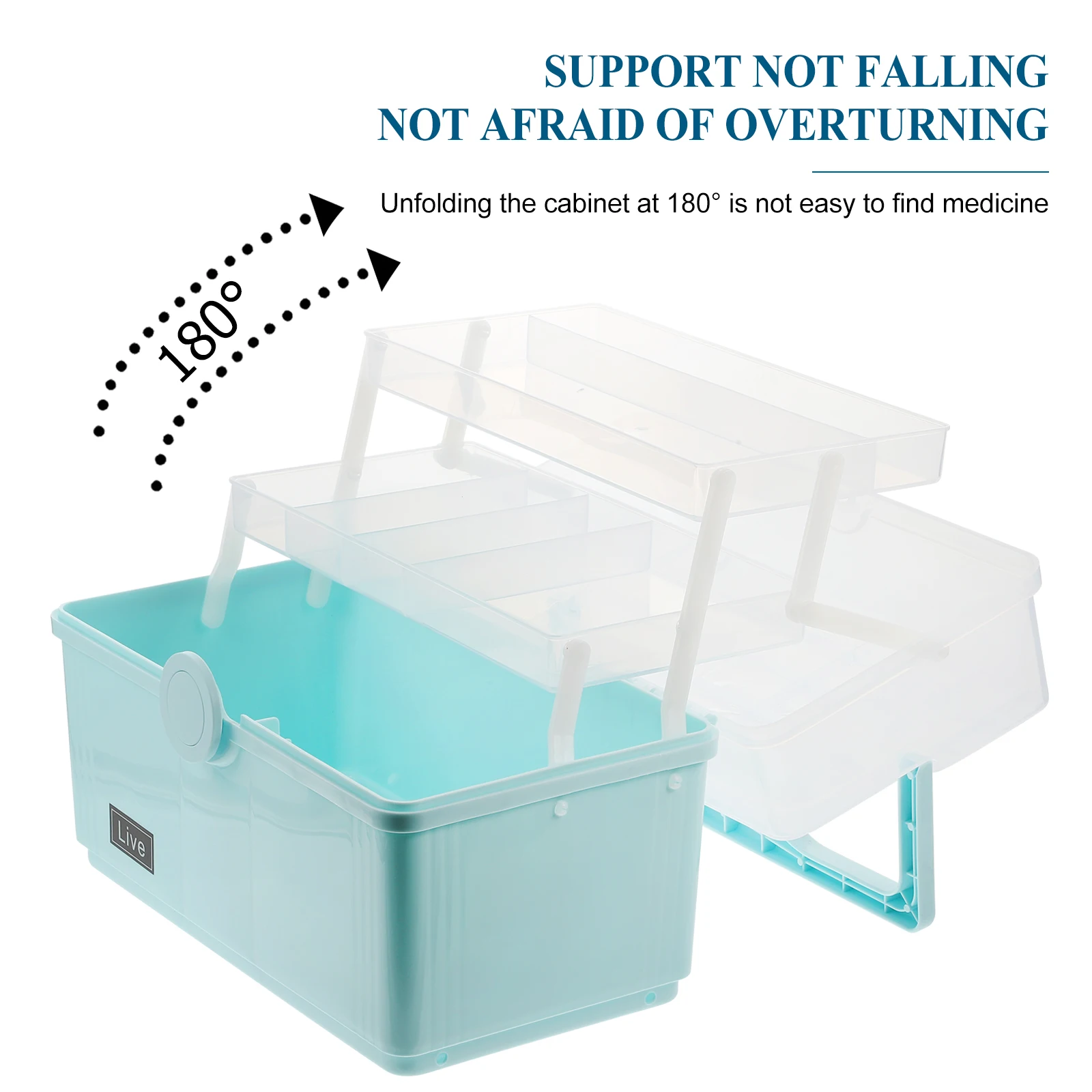 

Portable 4 Layer Medicine Box Large Capacity Medical Storage Organizer For Home Office First Aid Cabinet Travel Camping