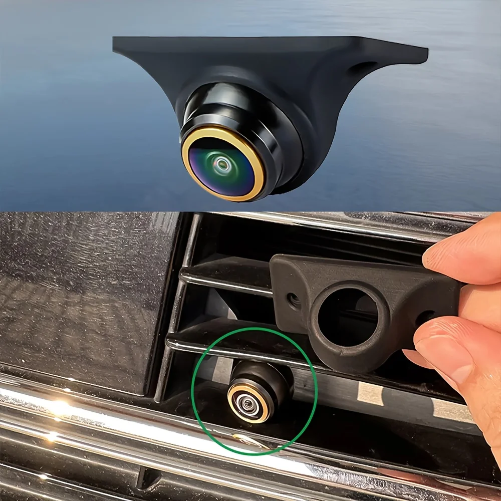 4-Pin AHD1080P/CVBS Car Rearview Camera with Front/Rear/Side Views, Parking Guide Lines & Wide Angle Lens -  Full-Color