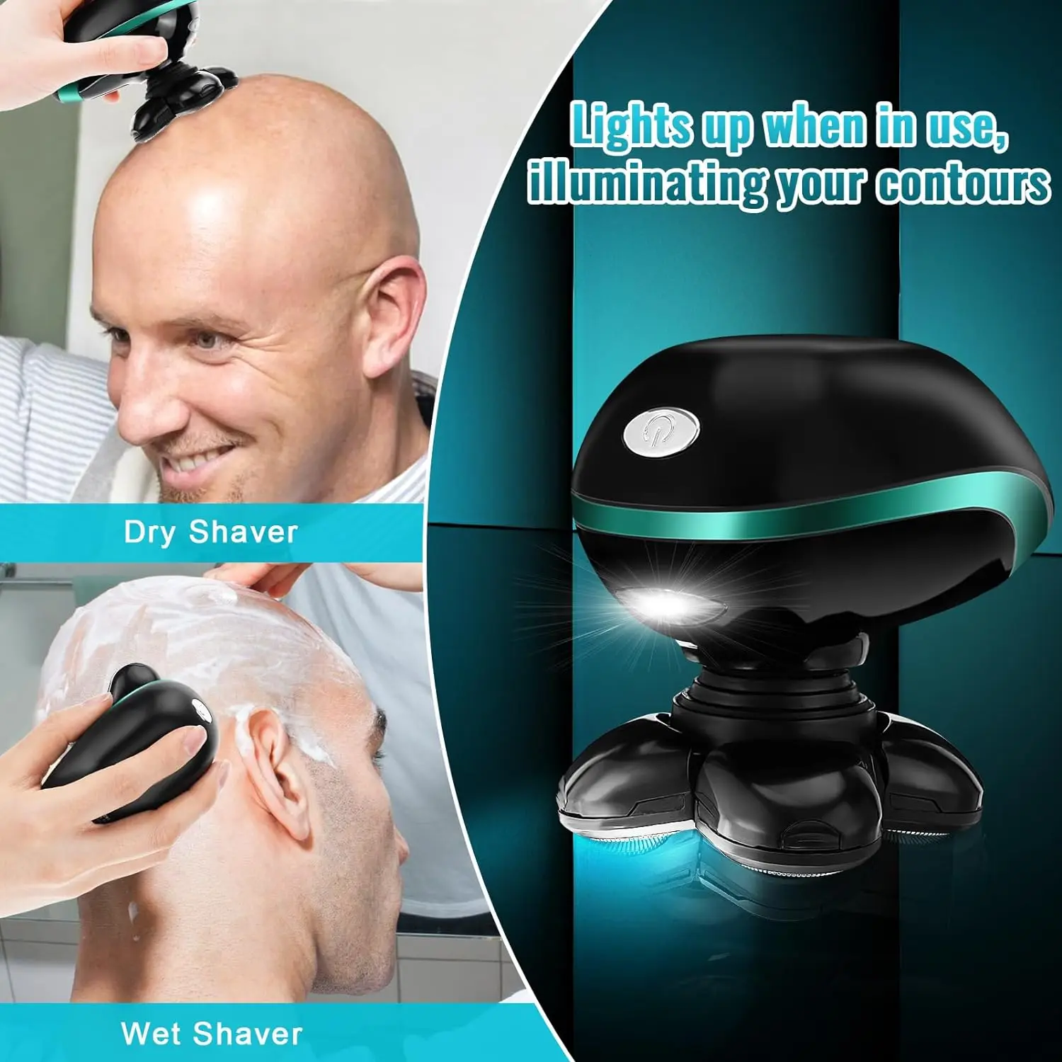 5 في 1 المهنية مجموعة الجمال مقاوم للماء الوجه الجسم ماكينة حلاقة كهربائية للرجال LCD قابلة للشحن اللحية ماكينة حلاقة كهربائية أصلع رئيس الحلاقة