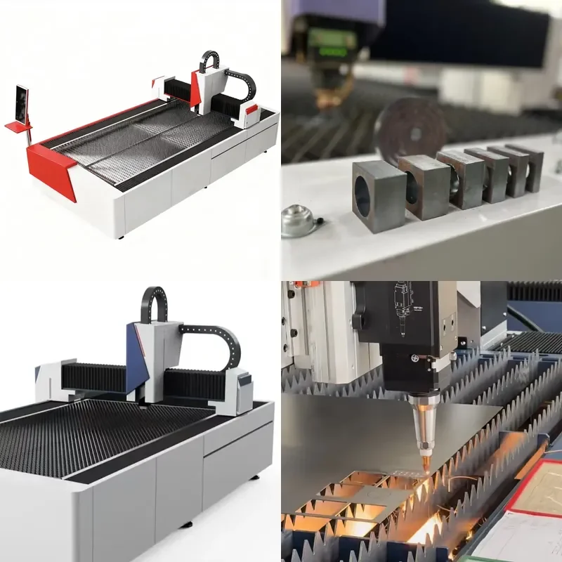 High Power Industrial Grade CNC Fiber Cutting Machine for Metal Sheet Processing Equipment for 1500W 3000W 6000W 12000W
