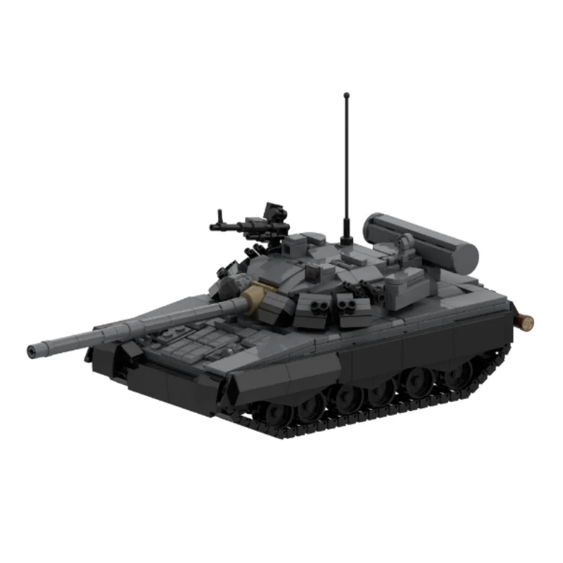 

MOC Военная модель танка T-80U, сборка мелких частиц, строительный блок, детские развивающие кирпичи для тренировки мозга, игрушка
