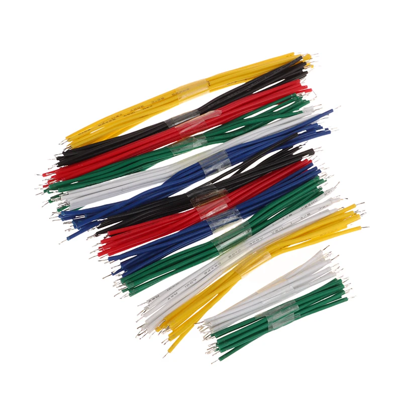 Nouveau 140 pièces fil électronique de haute qualité 24AWG fil étamé 6 couleurs cavalier Kit de bricolage pour fils de câble PCB et planche à pain