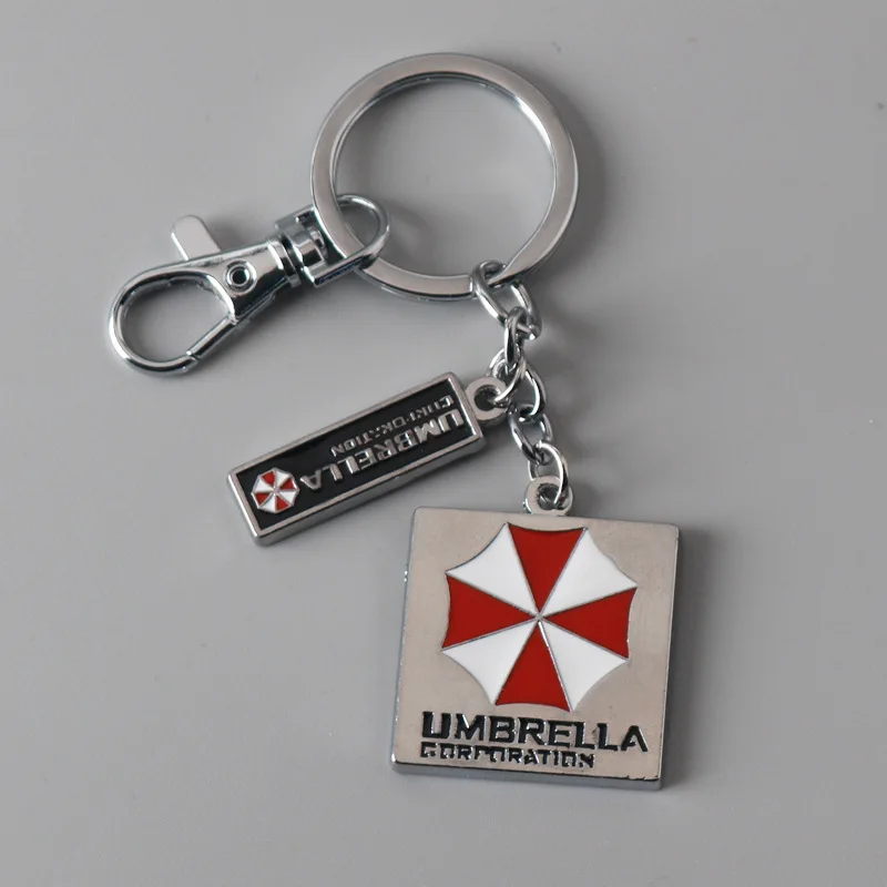 Residents Evils cosplay pendant necklace Keychain Toy Umbrella Corporation Symbol Chaveiro Sublimation Blank Keyring fans Gifts