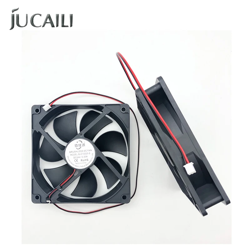 JUCAILI 12cm x 12cm x 2.5cm DC24V Suction Fan for Large Format Printers Paper Suction Cooling Fan for Inkjet Printer