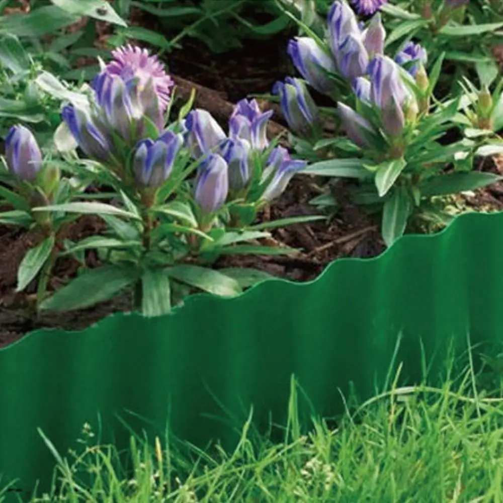 

Bendable Plastic Garden Fence Weatherproof Cuttable Corrugated Fence Moisture-resistant Flower Bed Edging Fence Animal Playpen