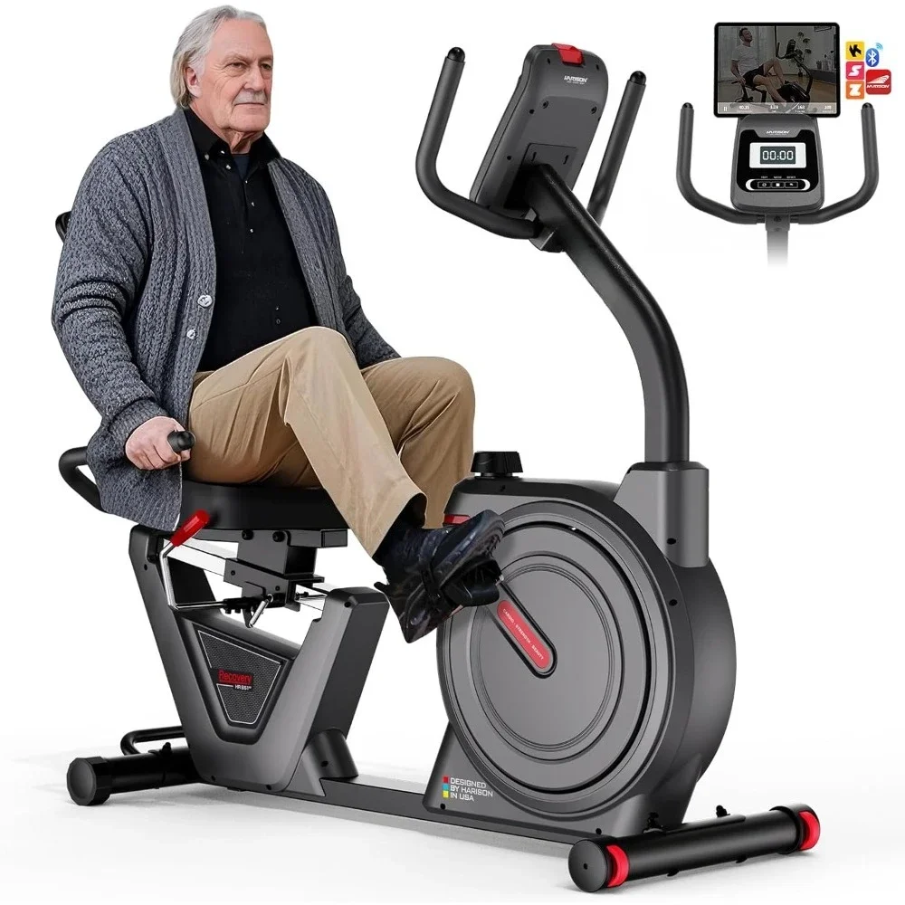 

Semi Commercial Magnetic Recumbent Exercise Bike for Home with 450 lbs Capacity, Recumbent Bikes for Seniors & Adults wi