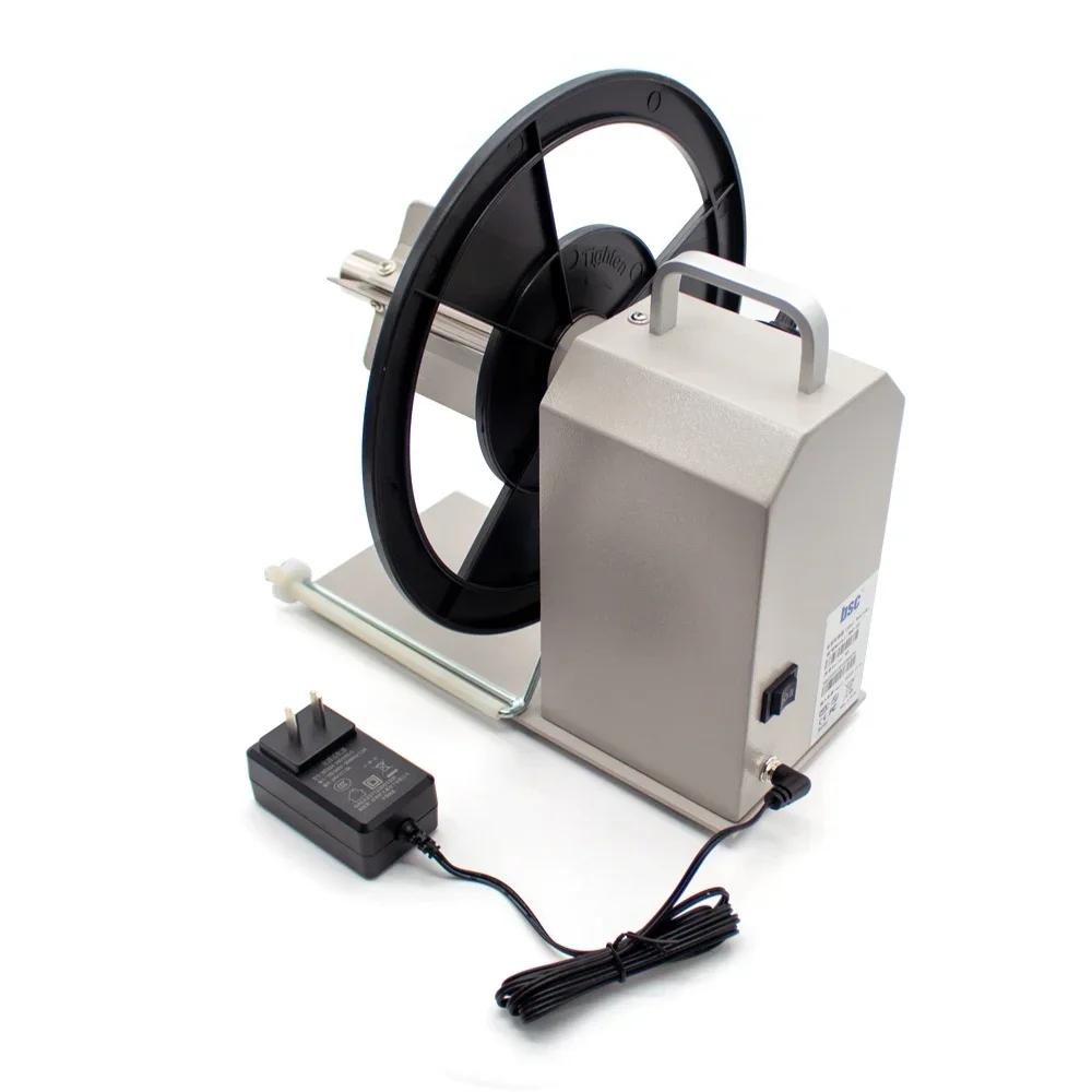 AC100-240V Riavvolgitore automatico per etichette Etichetta per codici a barre Riavvolgitrice elettrica Velocità regolabile Larghezza di direzione 120MM