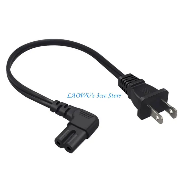 

Y8AD US 2Prong to IEC320 C7 Power Cord, IEC320 Figure 8 Female to US Male Power Cable