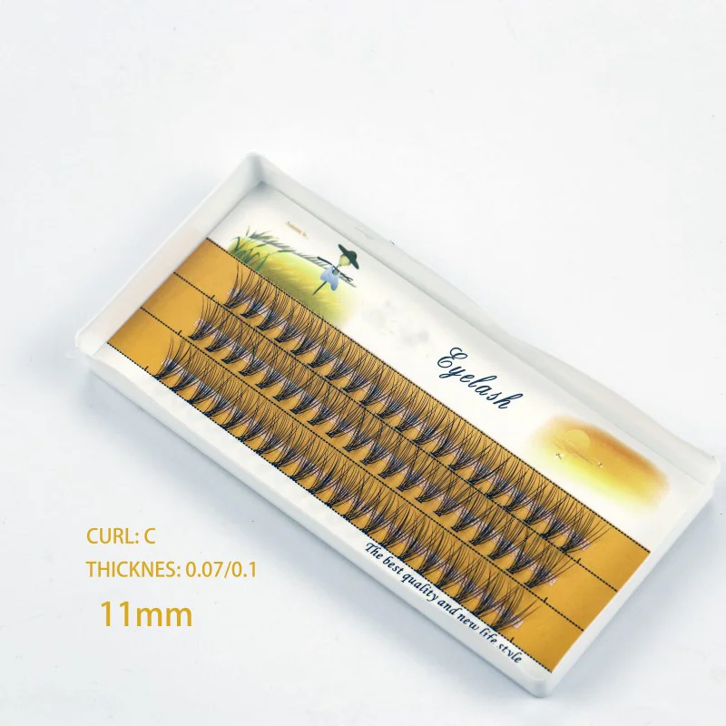 1 Box/60 Bunches Mink Eyelashes Natural 3D Russian Individual Eyelash Extension 10D Eyelash Cluster Makeup Tool Lashes Wholesale