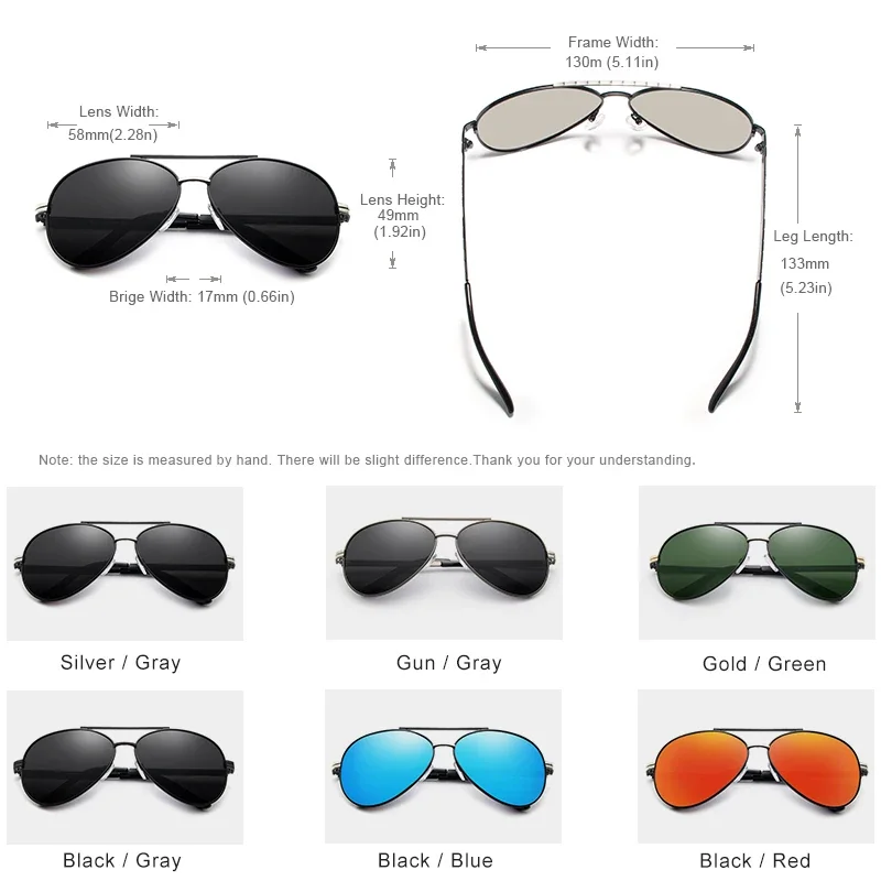 KINGSEVEN Brand Men\'s Glasses Pilot HD Polarized Sunglasses For Men/Women Fishing Driving Eyewear  UV400