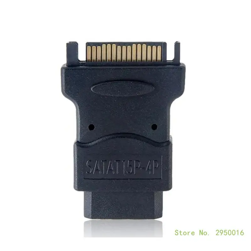 SATA 15Pin Male to large 4Pin Female Adapter Efficien Power Converter Data Transfer Adapter