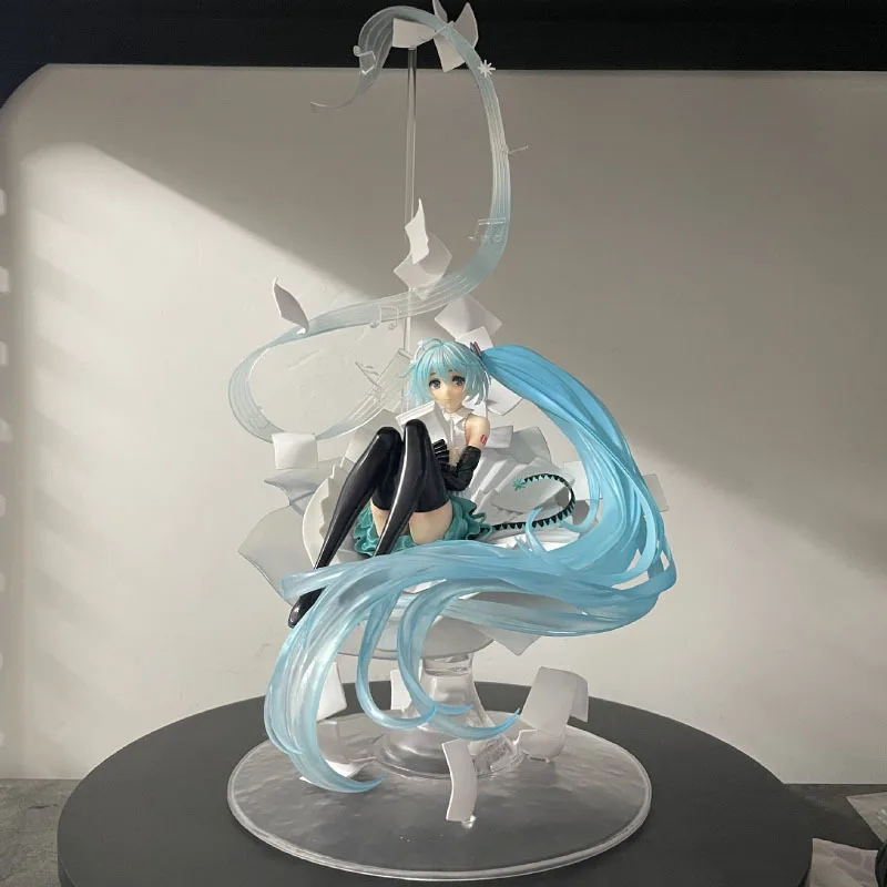 

38cm Hatsune Miku Action Figure Blue Twintails Anime Peripheral Model PVC Manga GK Statue Collection Birthday Gift for Children
