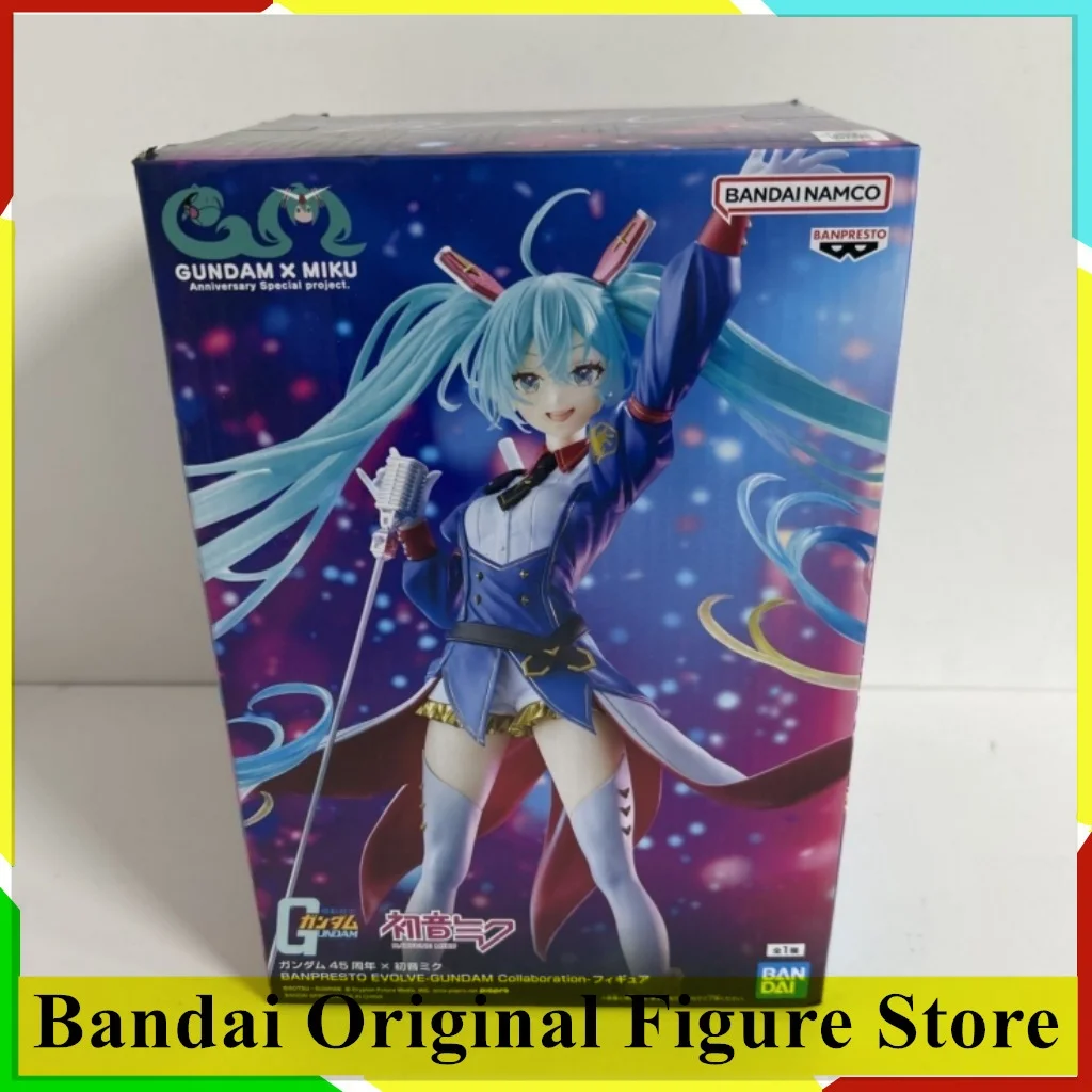 

Оригинальная фигурка BANDAI Hatsune Miku Anime Miku GUNDAM, коллекционная модель из ПВХ, игрушка-фигурка, украшение для коллекции.