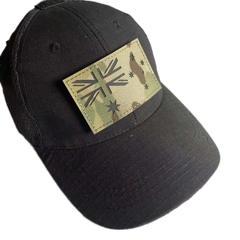 Aufnäher mit australischer Flagge, gestickte Applikation, PVC-Moral-Emblem, IR-infrarotreflektierendes Militärabzeichen, taktischer Aufkleber für Rucksack – Detail 2