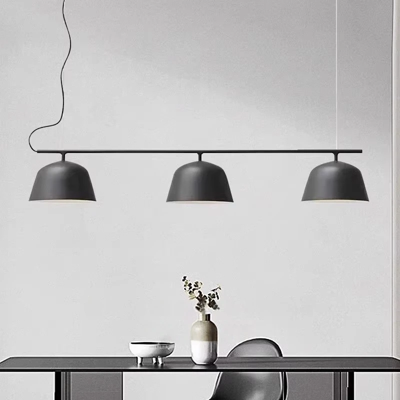 Danish Design Ambit Rail Pengdant Lamp Mid Retro Three Head Chandelier Kitchen Island Table Coffee Bar Restaurant Led Lights