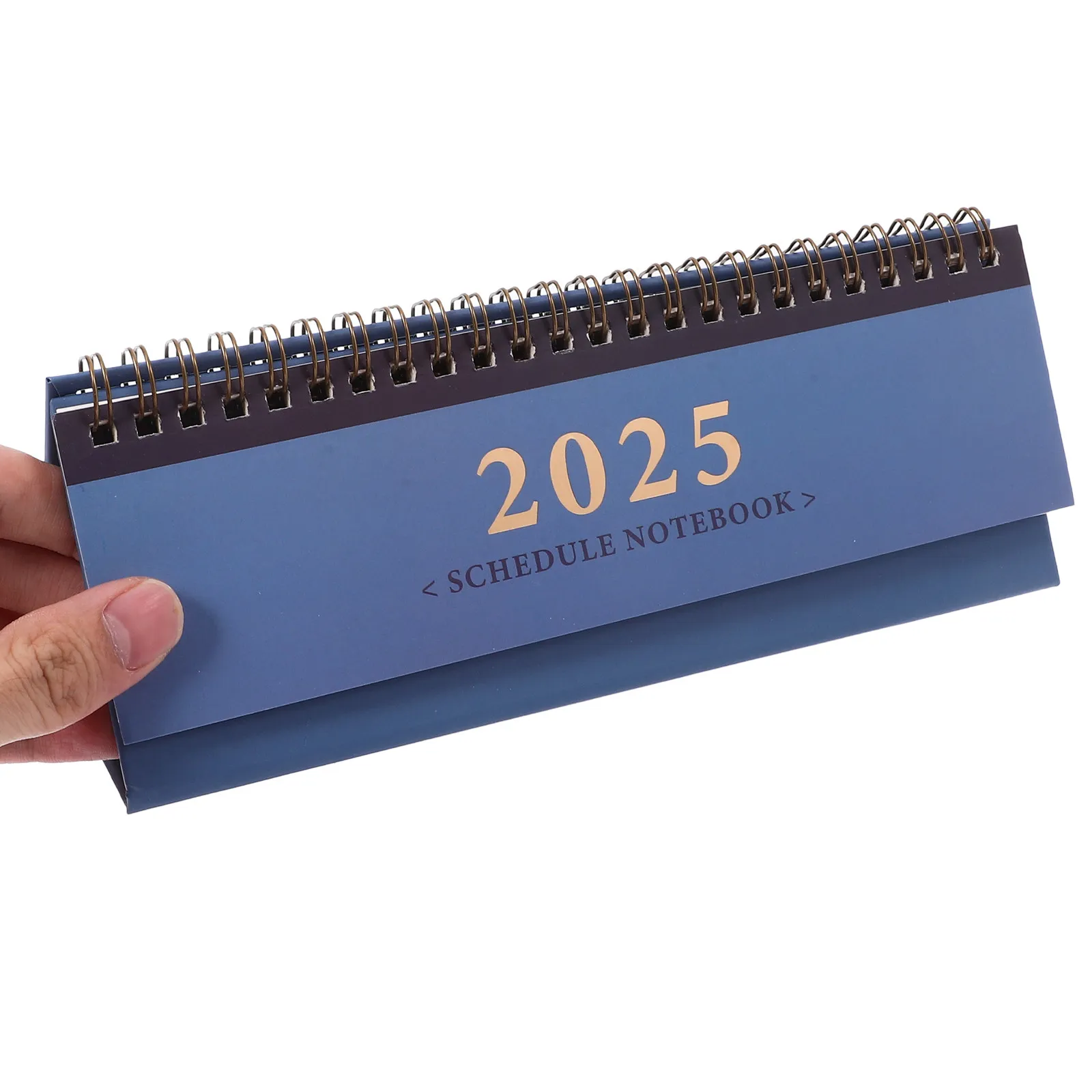 2025 Horizontal Mini Desk Calendar English Edition Compact Small Office Planner Fine Paper Desktop Schedule Organizer Decorative