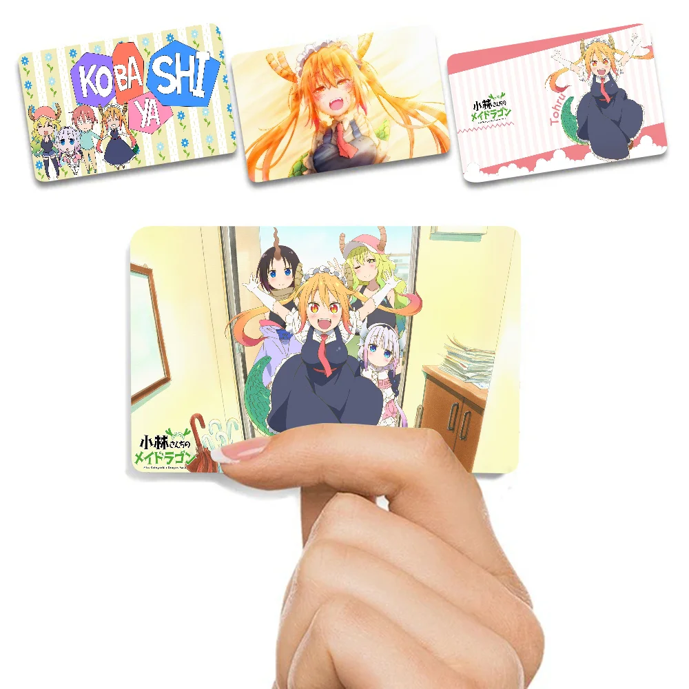 

Anime Dragon Maid de Miss Kobayashi 4pcs 1Set of VISA credit card subway access card waterproof stickers
