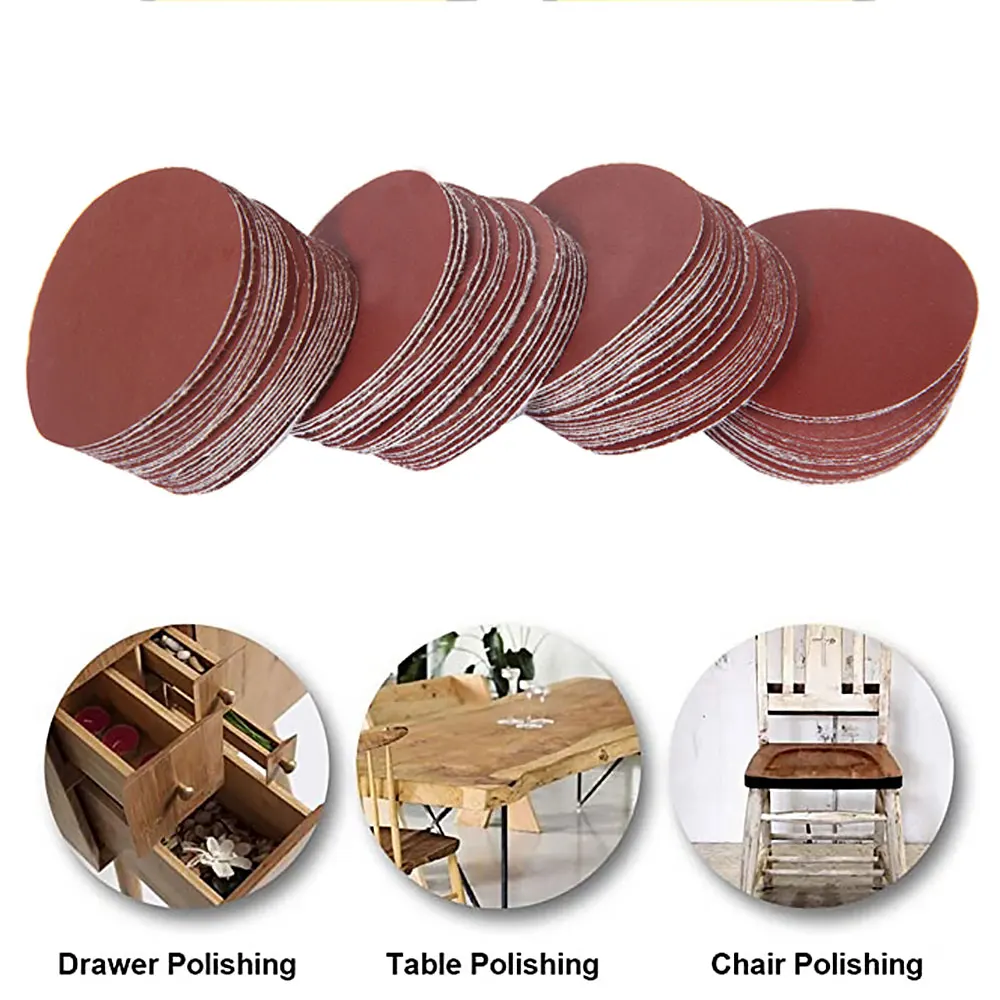 200/300Pcs 2Inch Sanding Discs Pad Kit Sanding Discs 60-1000Grit Paper Sandpaper with Abrasive Polish Pad Plate Tool Accessories