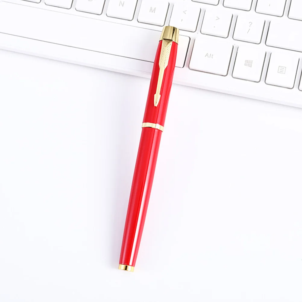 

1 set Metal Pen Set Stainless Steel Office Roller Gel Business Gifts Refillable Modern Writing Tool Practical Function
