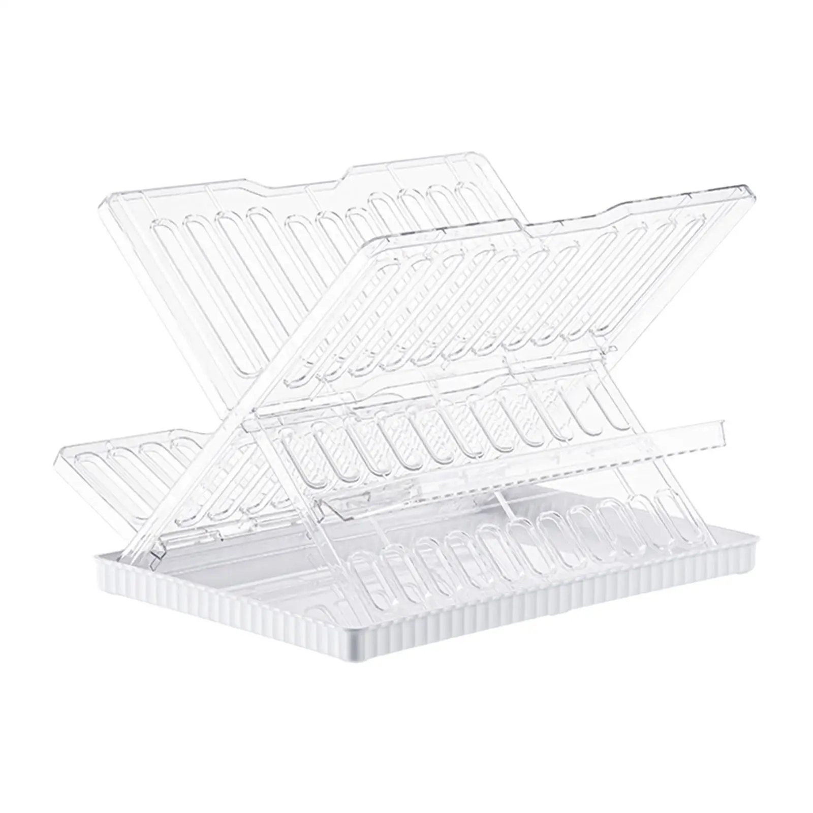 

Collapsible Dish Drying Rack with Drainboard Multipurpose Dish Drainer Rack Self Draining Dish Dryer for Cafe Restaurant Kitchen