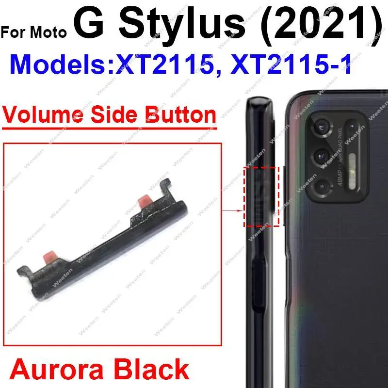 Power Volume Button For Motorola MOTO G Stylus 5G 2021 2022 XT2115 XT2211 On OFF Power Volume Side Keys Parts