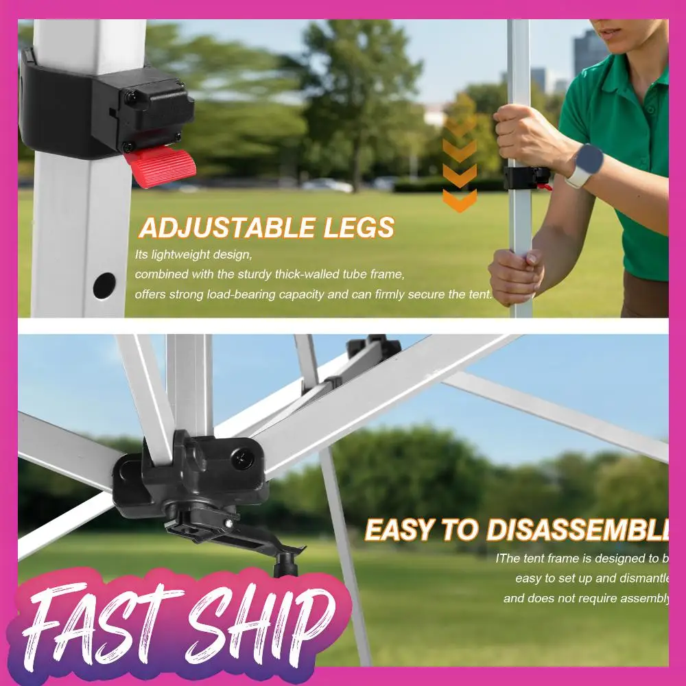 

Aluminum Alloy Folding Commercial Canopy Frame with Hexagonal Leg Canopy Awning Frame for Picnic Beach Garden